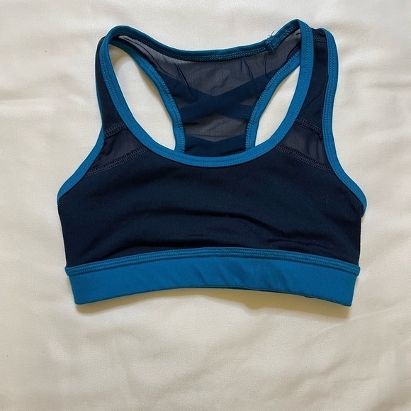 Girls Avia size XS(4-5) blue sports bra - Picture 1 of 5